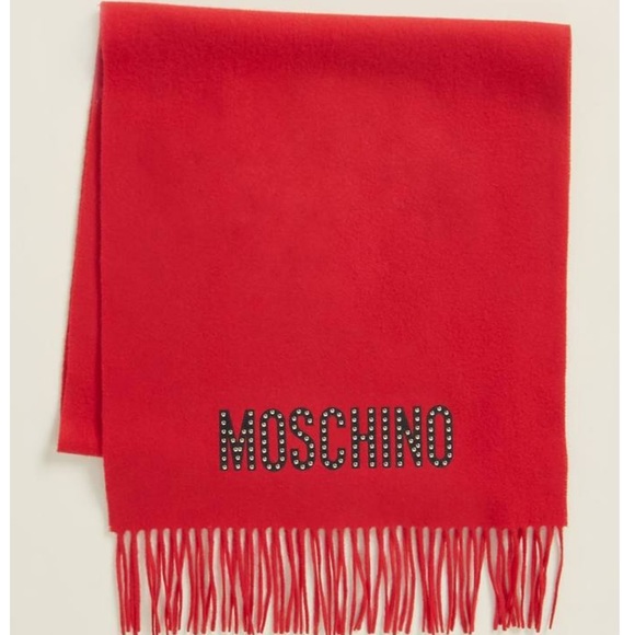 moschino merino wool scarf